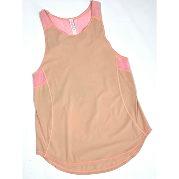 Lululemon Tops - Lululemon Womans Tank Top Mesh Size 4 Beige Pink